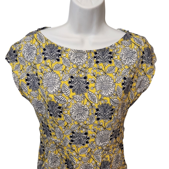 EUC BODEN FLORRIE JERSEY DRESS YELLOW NAVY SZ 6 - Picture 6 of 12